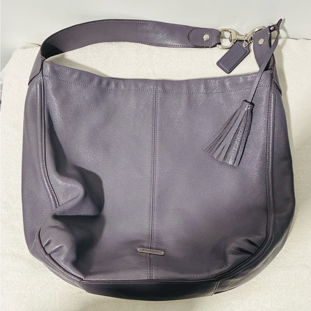 COACH Steel Blue Leather Bag Tote